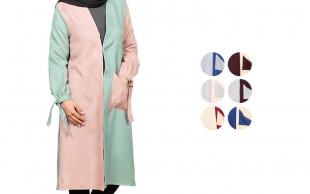 مانتو دو رنگ زنانه
