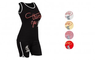 ست تاپ و شلوارک زنانه