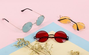 عینک فریم گرد رنگی