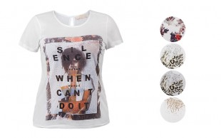 تیشرت زنانه طرح pull and bear