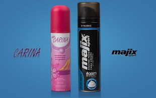 کف اصلاح ریش و اسپری موبر Majix و Carina