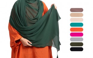 شال حریر ساده