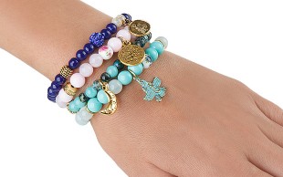 دستبند سنگی آویز دار