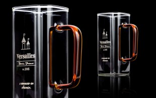 لیوان پیرکس دسته دار مربعی