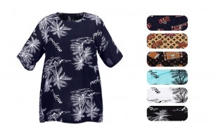 بلوز نخی سایز بزرگ جیب دار