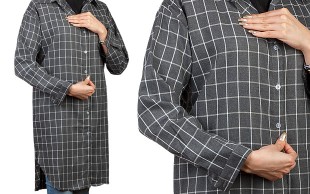 مانتو پشمی چهارخانه