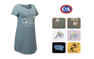 تیشرت زنانه طرحدار C & A