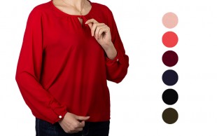 شومیز حریر کرپ Plicate