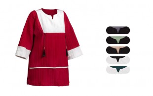 تونیک یقه کوبایی منگوله دار