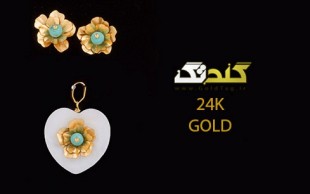 نیم ست های گل طلا