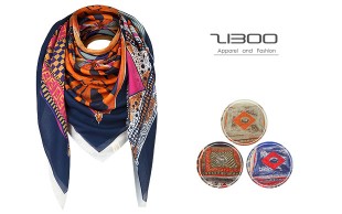 روسری ابریشم نخ طرح Fendi