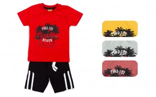 ست تیشرت شلوارک پسرانه طرحدار