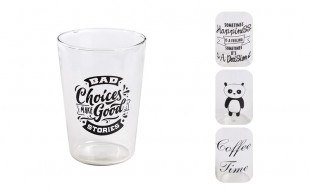 لیوان شیشه‌ای موکا Emin