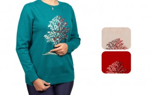 بلوز بافت زنانه نگین دار