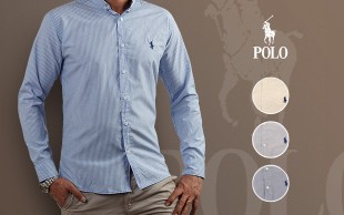 پیراهن راه راه مردانه طرح Polo Ralph Lauren