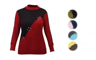 بلوز دو رنگ زنانه Cross