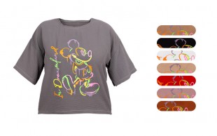 تیشرت کراپ طرح میکی موس