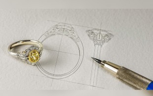 آموزش طراحی دستی طلا و جواهر مجتمع نگین آفاق ایرانیان