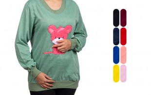 بلوز آستین بلند تکه دوزی