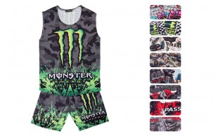 ست رکابی شلوارک طرحدار