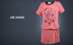 پیراهن زنانه راه راه JIE HONG