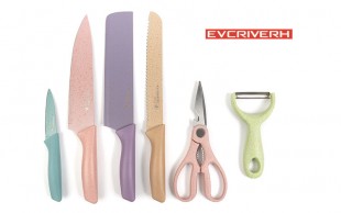ست چاقو آشپزخانه 6 پارچه EVCRIVERH