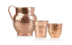 پارچ و لیوان مسی