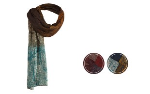 شال نخی دو رنگ