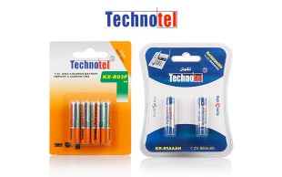 باتری نیم قلمی Technotel