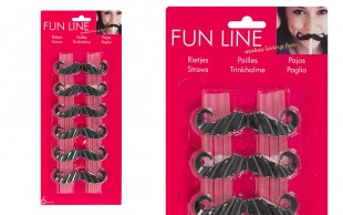 نی نوشیدنی طرح سبیل  FUN LINE