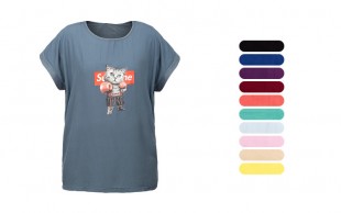 تیشرت زنانه طرح گربه