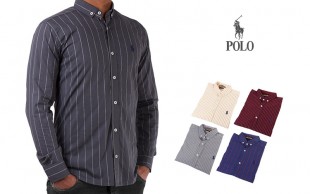 پیراهن راه راه مردانه طرح POLO