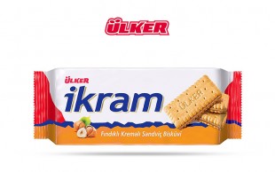 بیسکوییت کرمدار فندقی Ulker ikram