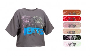 تیشرت کراپ طرح خرس