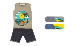 ست رکابی و شلوارک بچگانه