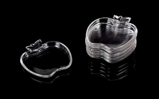 زیرلیوانی بلور طرح سیب