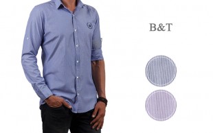 پیراهن راه راه مردانه B & T