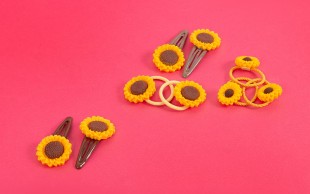 گیره و کش مو طرح آفتابگردان