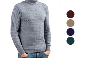 یقه اسکی بافت طرحدار