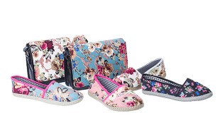 ست کیف و کفش گل‌ دار