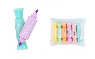 بسته 6 عددی هایلایتر فانتزی طرح شکلات