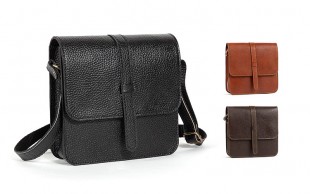 کیف دوشی زنانه چرم طبیعی زبانه دار