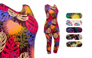 ست تاپ شلوار برمودا گیاهی