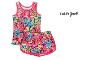 ست تاپ و شلوارک دخترانه Cat and Jack