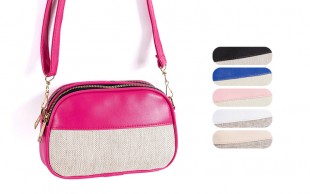 کیف دوشی زنانه دو زیپ