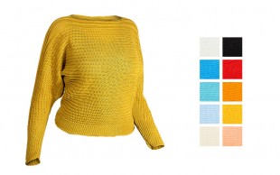 نیم تنه بافت یقه گرد