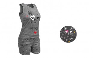 تاپ و شلوارک طرح گربه