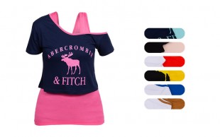 ست دو تکه تاپ و کراپ Abercrombie