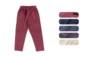 شلوار کتان دخترانه نگین دار