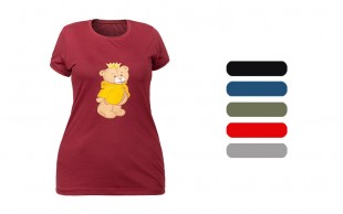 تیشرت زنانه تکه دوزی طرح خرس